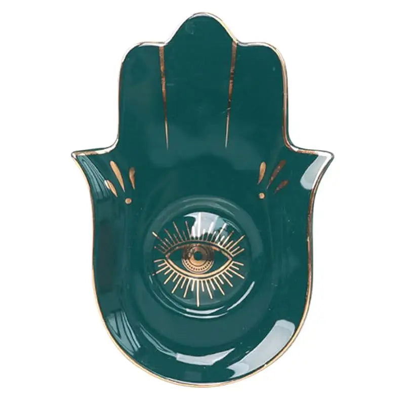 1pc Evil Eye Dividers Boxes Dish Holder Soap Plate Eye Of The Storage Trinket Shelf Ceramic Hand Display Trinket Shelf For - Grab Life