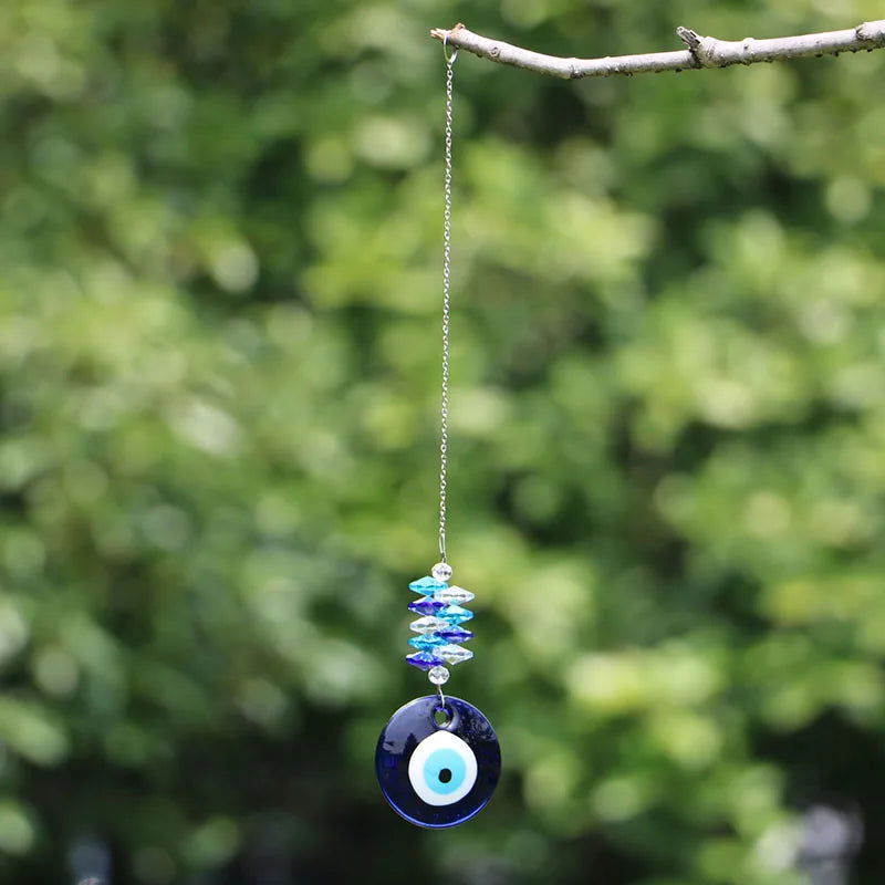 Evil Eye Crystal Suncatcher Ball – Rainbow Prism Sun Catcher for Window & Garden Decorations - Grab Life