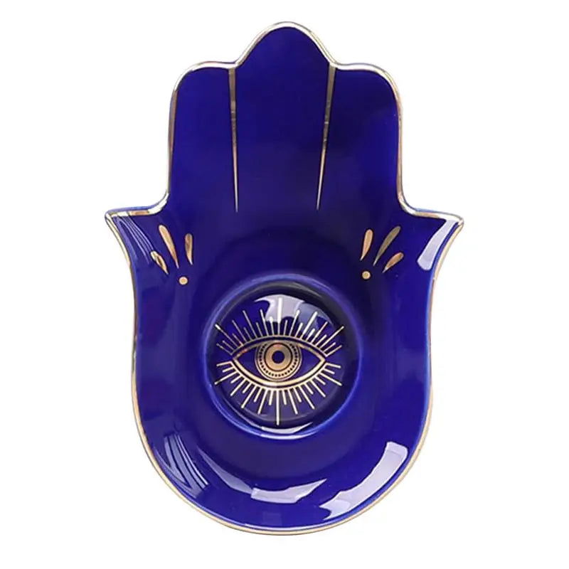 1pc Evil Eye Dividers Boxes Dish Holder Soap Plate Eye Of The Storage Trinket Shelf Ceramic Hand Display Trinket Shelf For - Grab Life