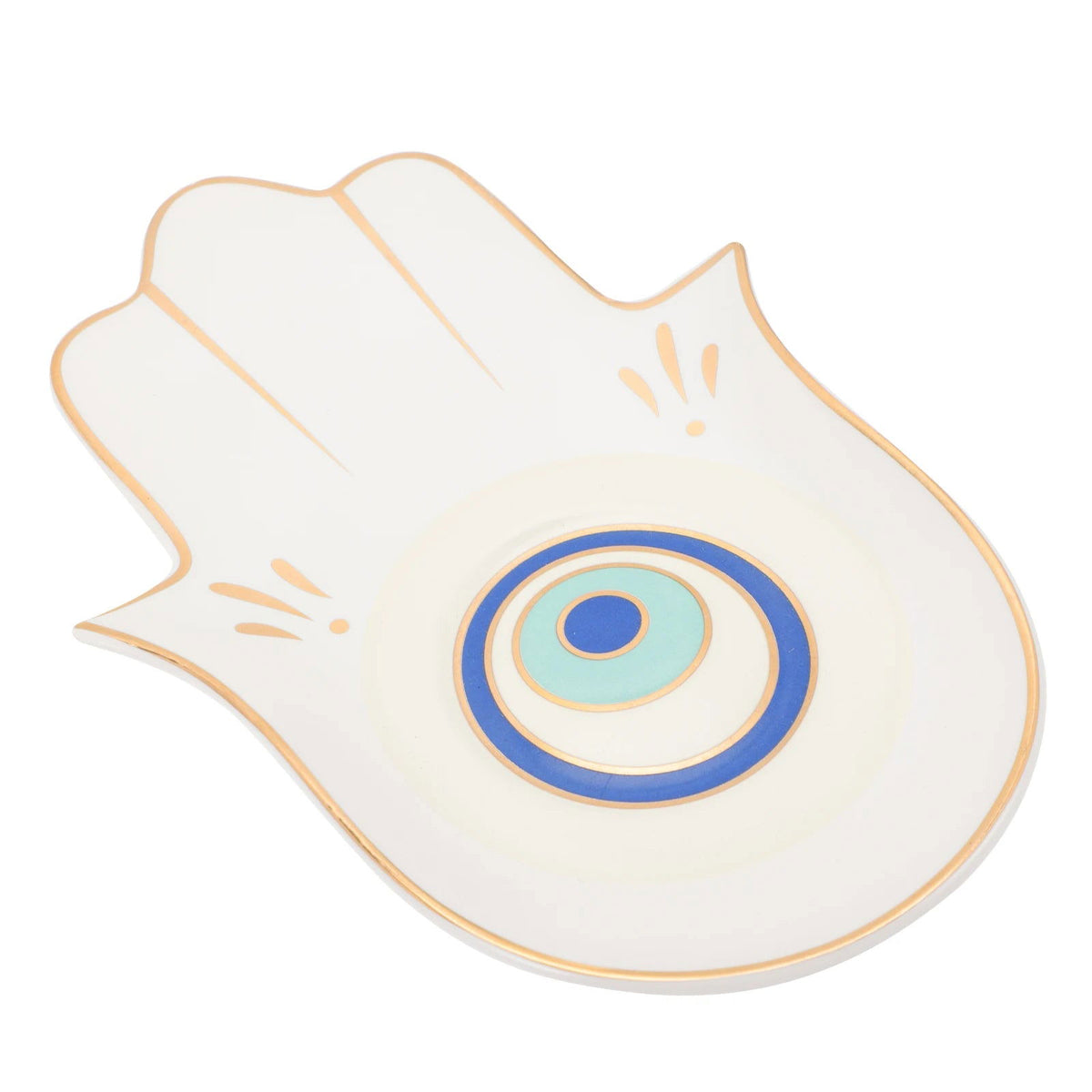 1pc Evil Eye Dividers Boxes Dish Holder Soap Plate Eye Of The Storage Trinket Shelf Ceramic Hand Display Trinket Shelf For - Grab Life