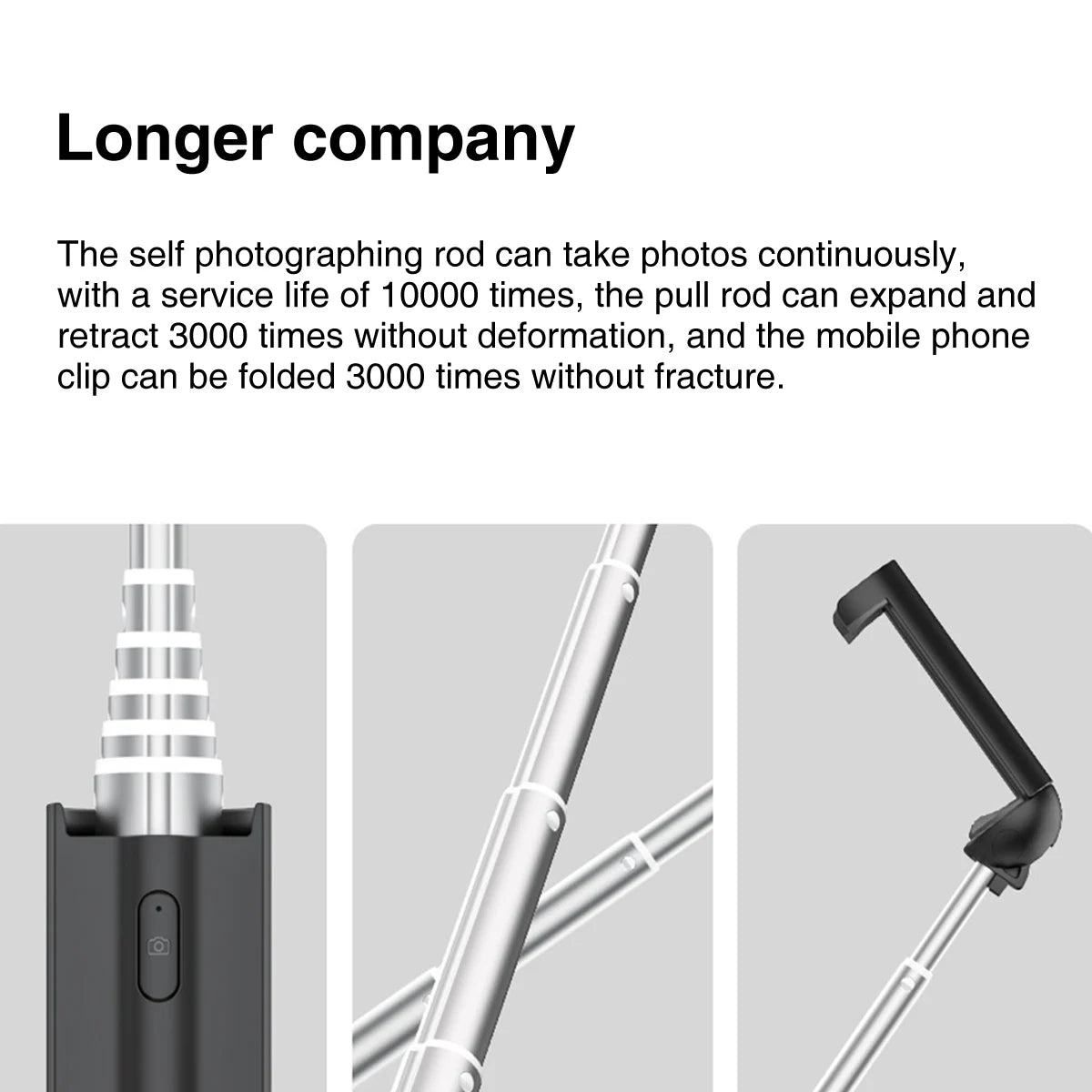 Compact Bluetooth Selfie Stick with Remote for iPhone & Android - Perfect for Fashion Shots & Outfit Videos - Grab Life