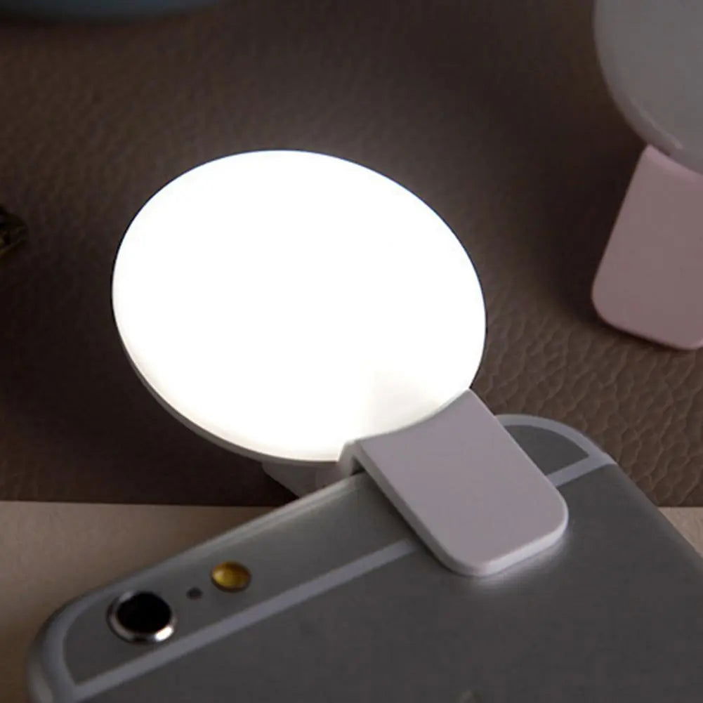 Mobile Phone LED Selfie Ring Light Portable Mini Durable Practical Three Stop Dimming Circle Photography Clip Fill Light - Grab Life