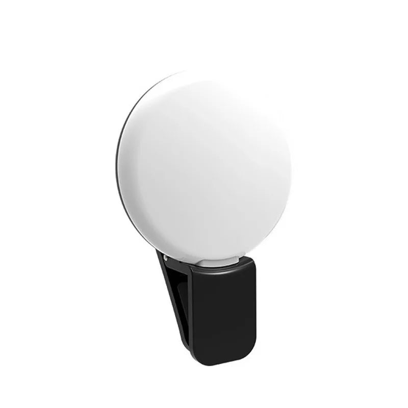 Mobile Phone LED Selfie Ring Light Portable Mini Durable Practical Three Stop Dimming Circle Photography Clip Fill Light - Grab Life