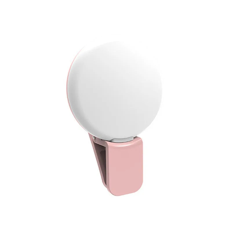 Mobile Phone LED Selfie Ring Light Portable Mini Durable Practical Three Stop Dimming Circle Photography Clip Fill Light - Grab Life