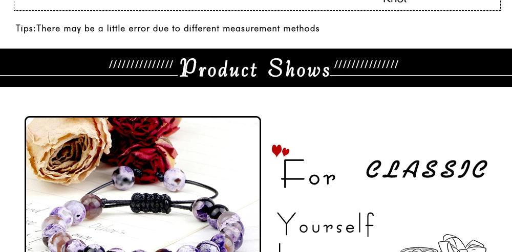 Natural Agates Stone Bracelet Women Quartzs Chakra Beaded Bracelets Handmade Bangles Men Yoga Energy Jewelry Gifts Adjustable - Grab Life