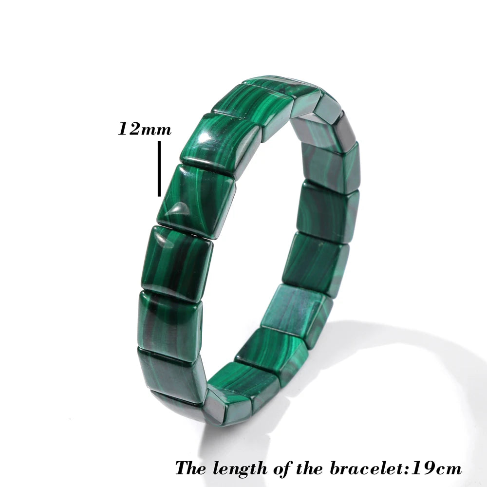 Natural Malachite Gem Stone Strand Bracelet in Green: A Blend of Style, Wellness, and Mindfulness - Grab Life