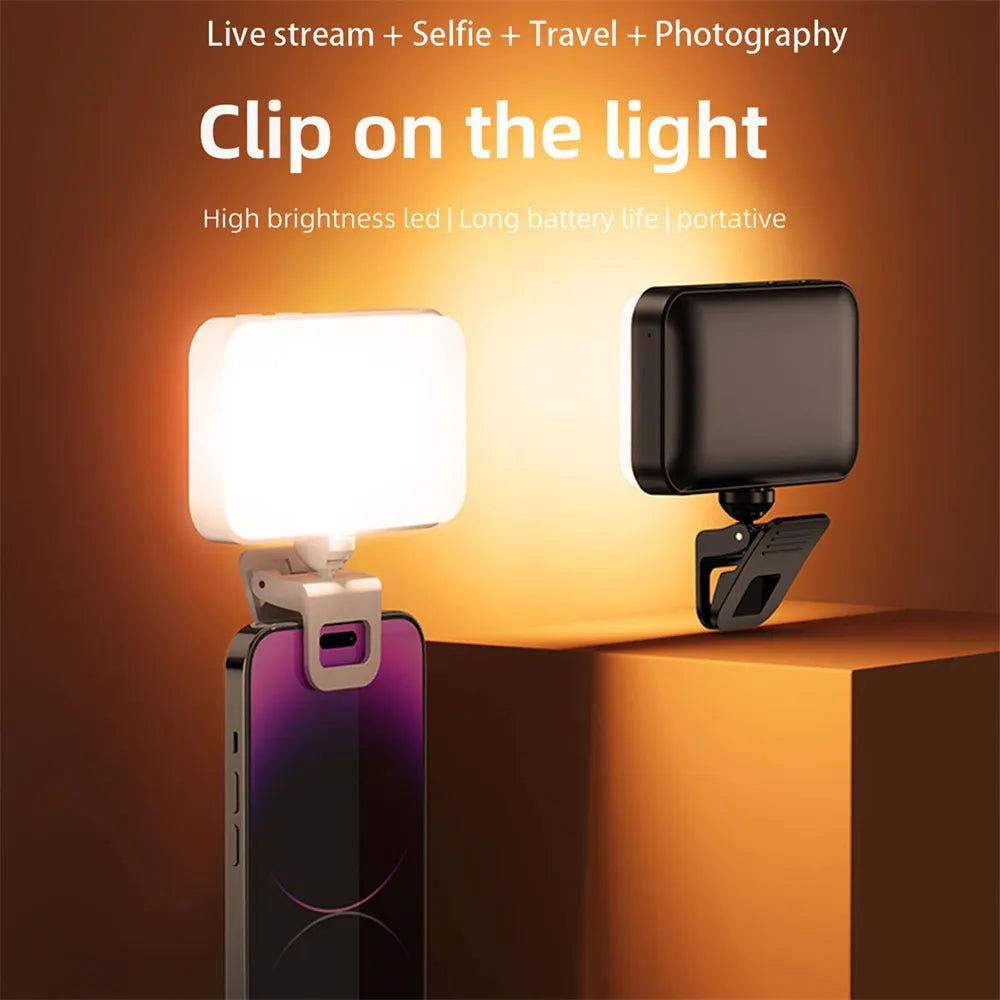 Selfie Light Clip-on LED Light for Phone Laptop Tablet Computer Phone Light for Selfie Video Conference Zoom Photography Makeup - Grab Life