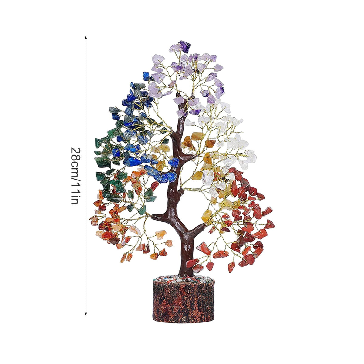 Stone Decor Natural Artificial Tree Crystal Tree for Positive Energy Meditation Accessories FengShui Decor 7 Chakra Tree of Life - Grab Life