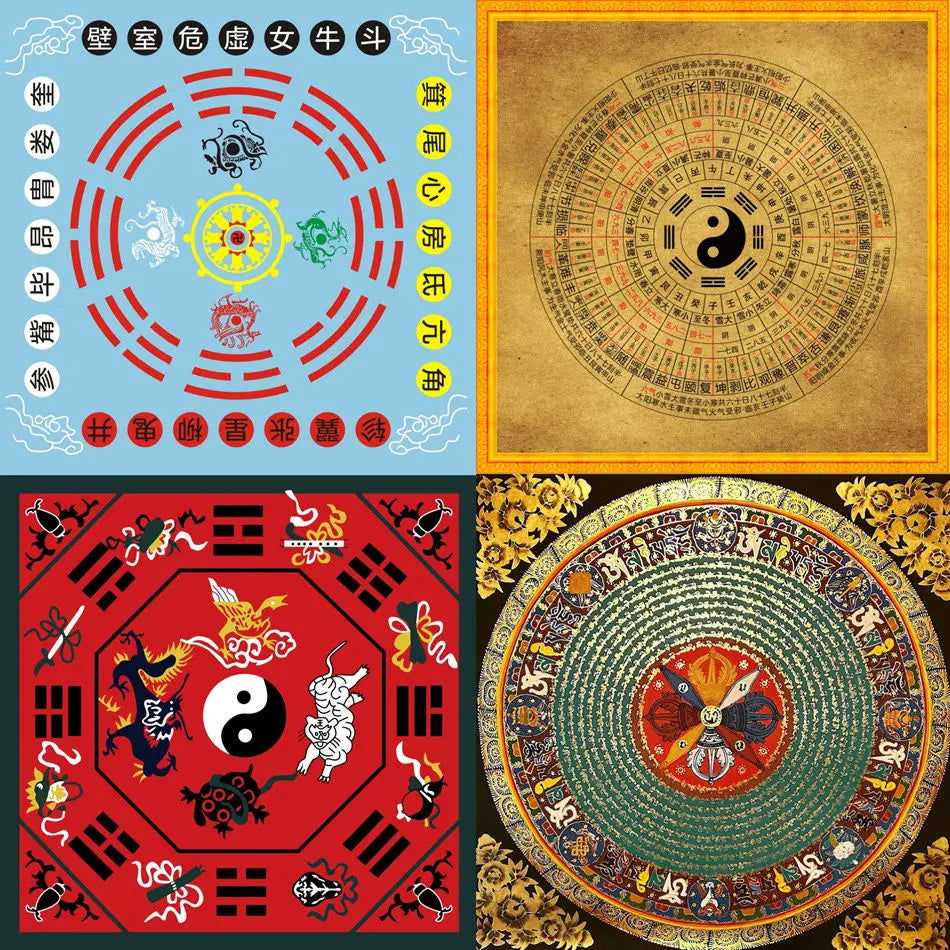 Taoist Tai Chi Bagua Carpet Meditation Cushion Zen Mat Gang Blanket Anti-slip Chinese Living Room Practice  60X60cm - Grab Life